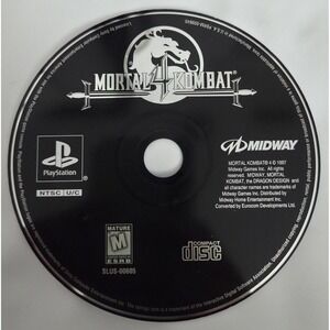 Mortal Kombat 4 MK4 (Sony PS1, 1997) Authentic Game Disc Only TESTED